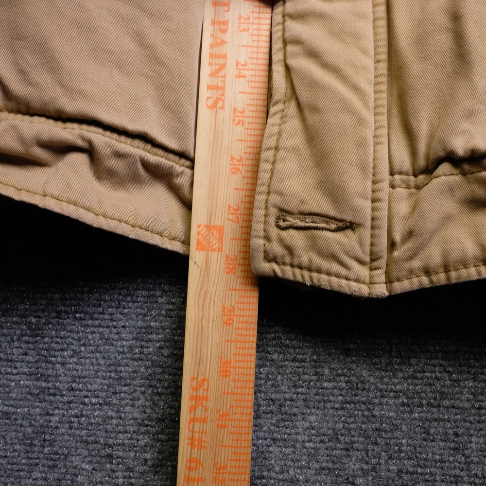 Hollister Jacket Mens XL Beige Canvas Sherpa Lined Carpinteria Full Zip Pockets
